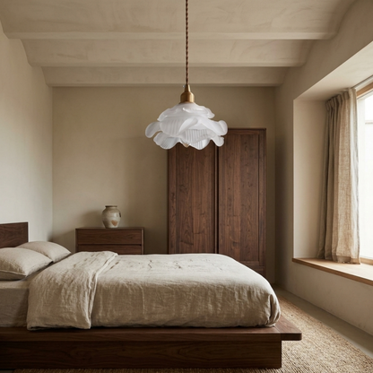 Lampada a sospensione LED bianca a forma di fiore