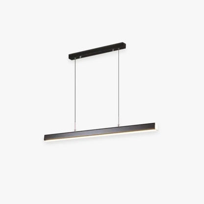 Lampada a sospensione LED lineare in metallo moderna, nera e marrone