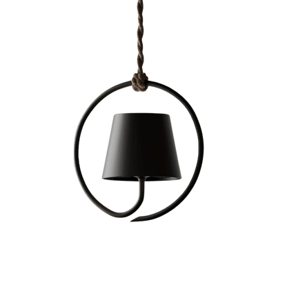 Lampada a sospensione LED minimalista ad anello con paralume conico