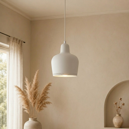 Lampada a sospensione LED moderna in metallo oro a campana