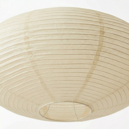 Lampada a sospensione LED ovale in carta di riso wabi sabi