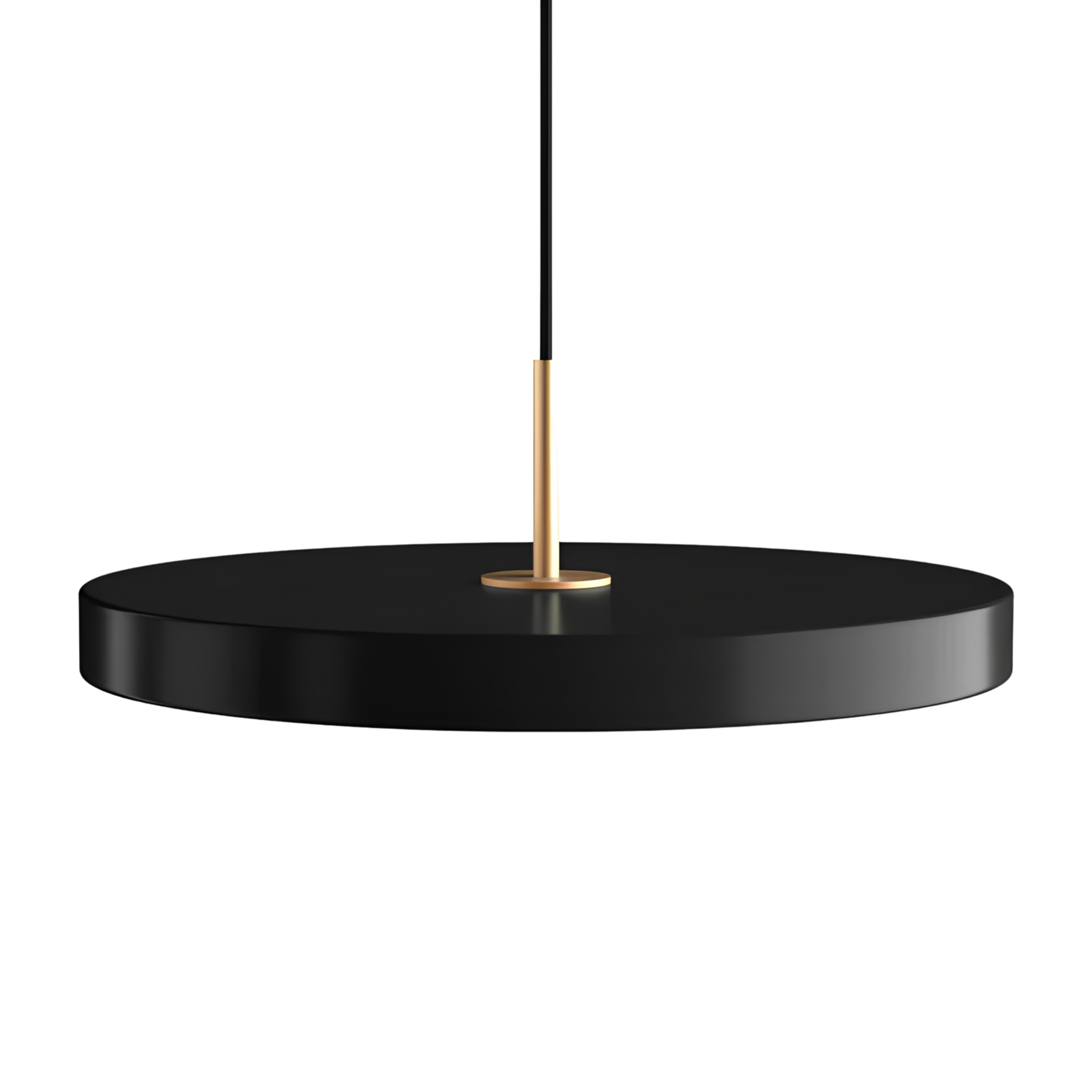 Lampada a sospensione LED retrò a disco sottile con sommità in ottone