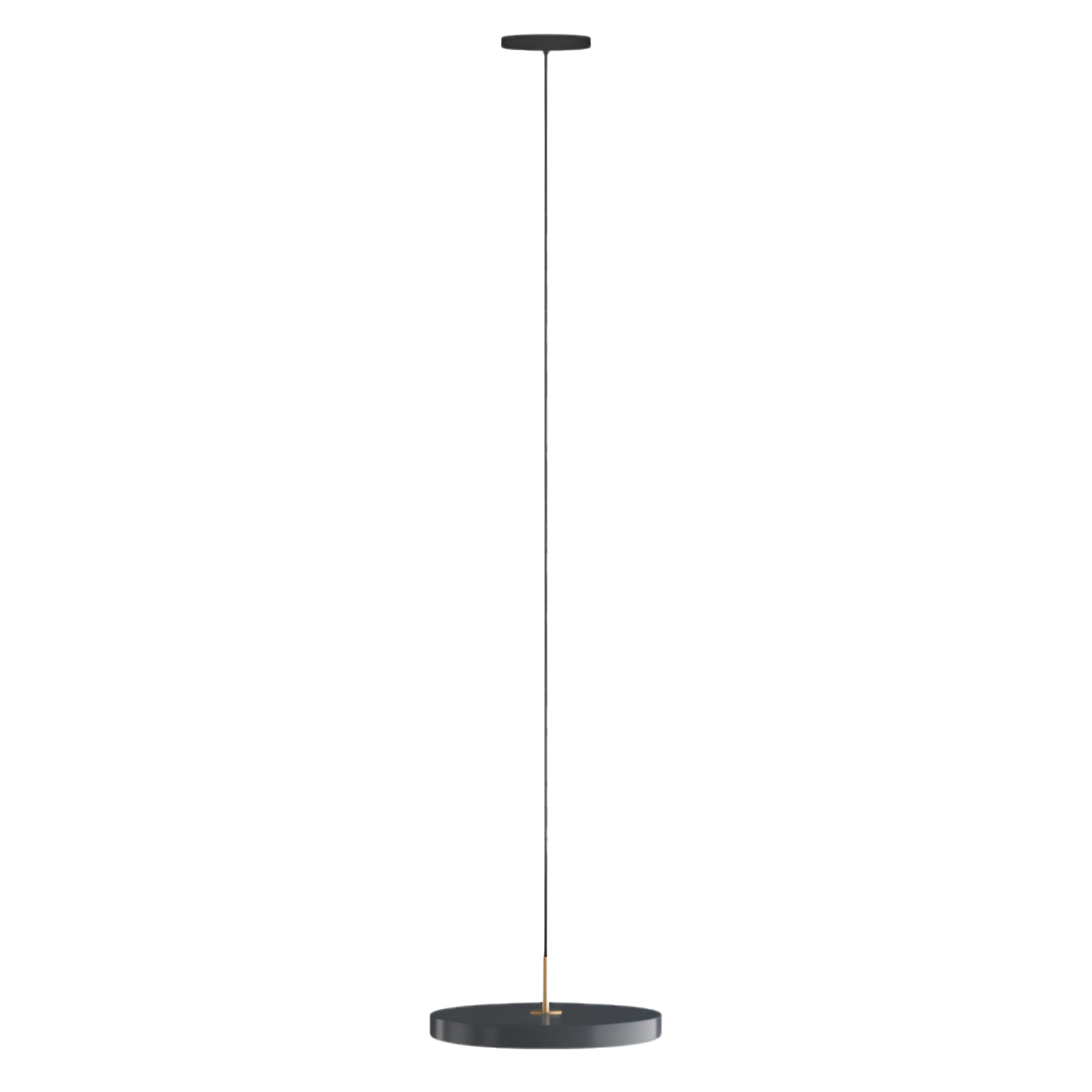 Lampada a sospensione LED retrò a disco sottile con sommità in ottone