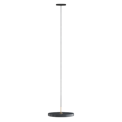 Lampada a sospensione LED retrò a disco sottile con sommità in ottone