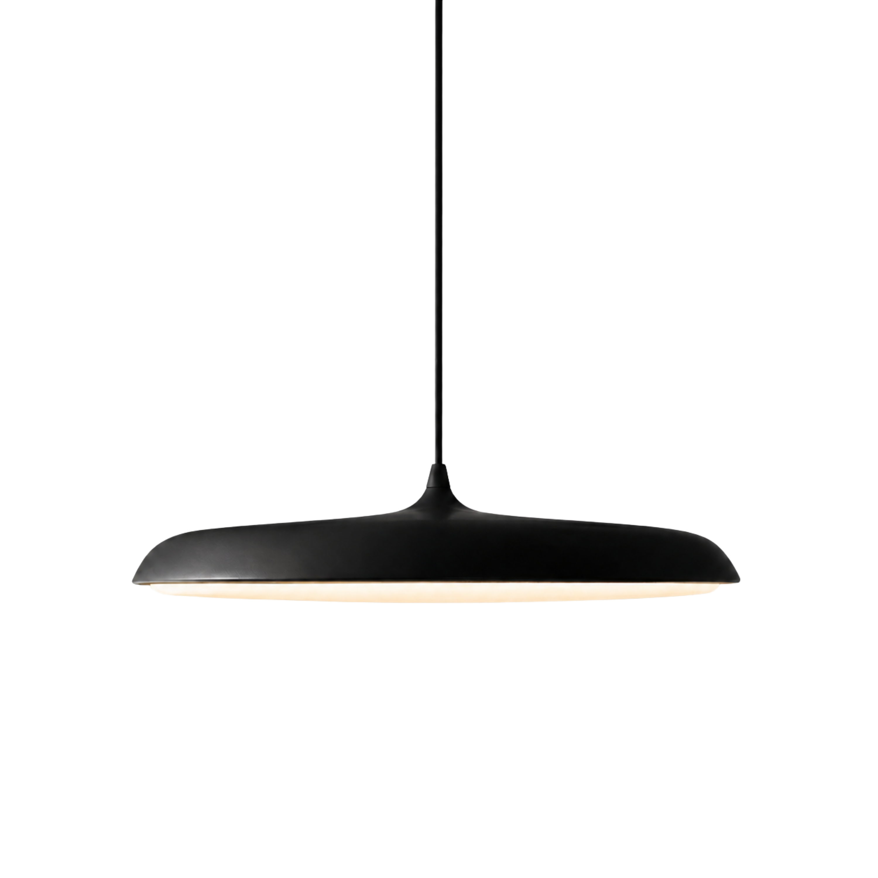 Lampada a sospensione LED sottile in alluminio nero
