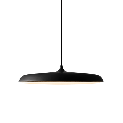 Lampada a sospensione LED sottile in alluminio nero