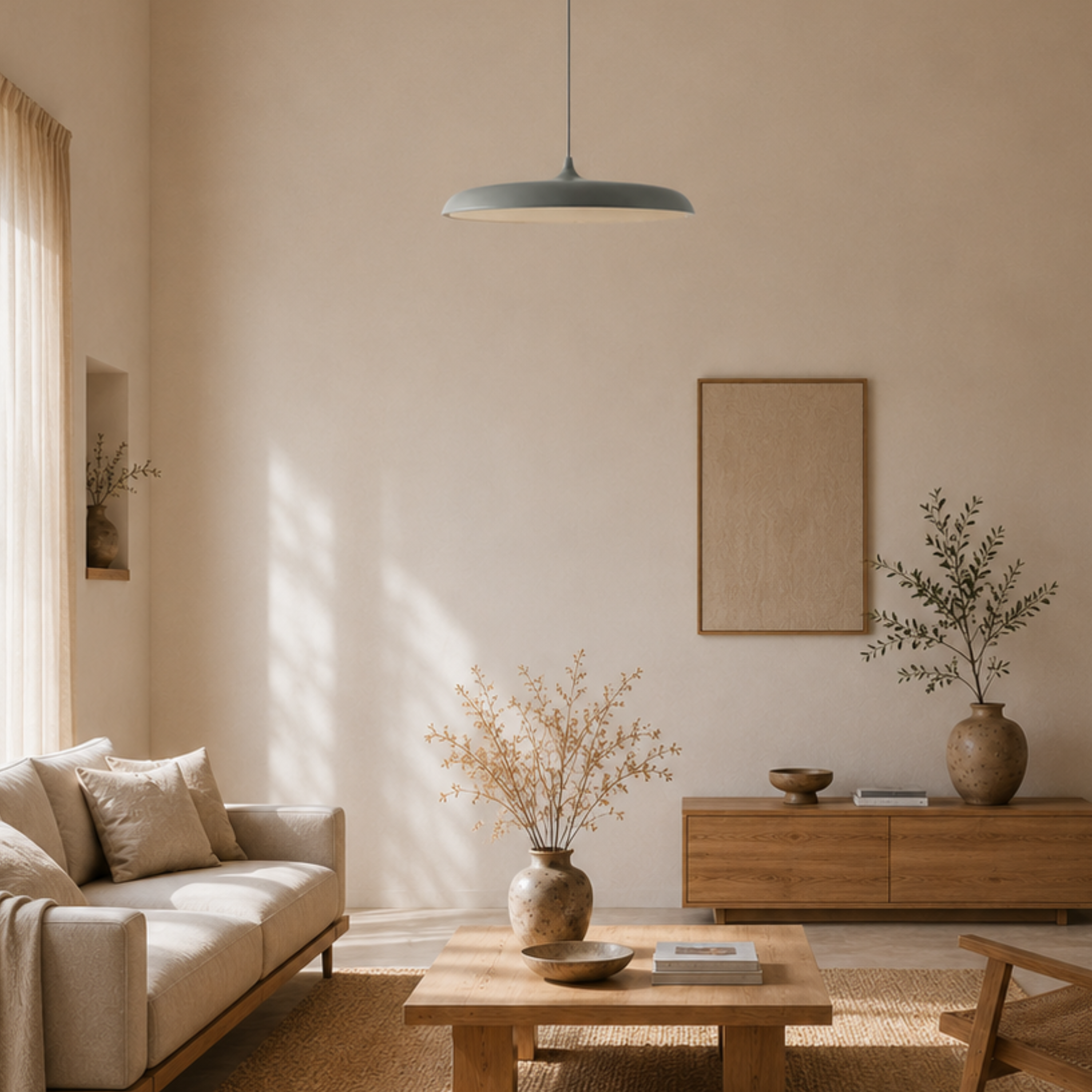 Lampada a sospensione LED sottile in alluminio nero