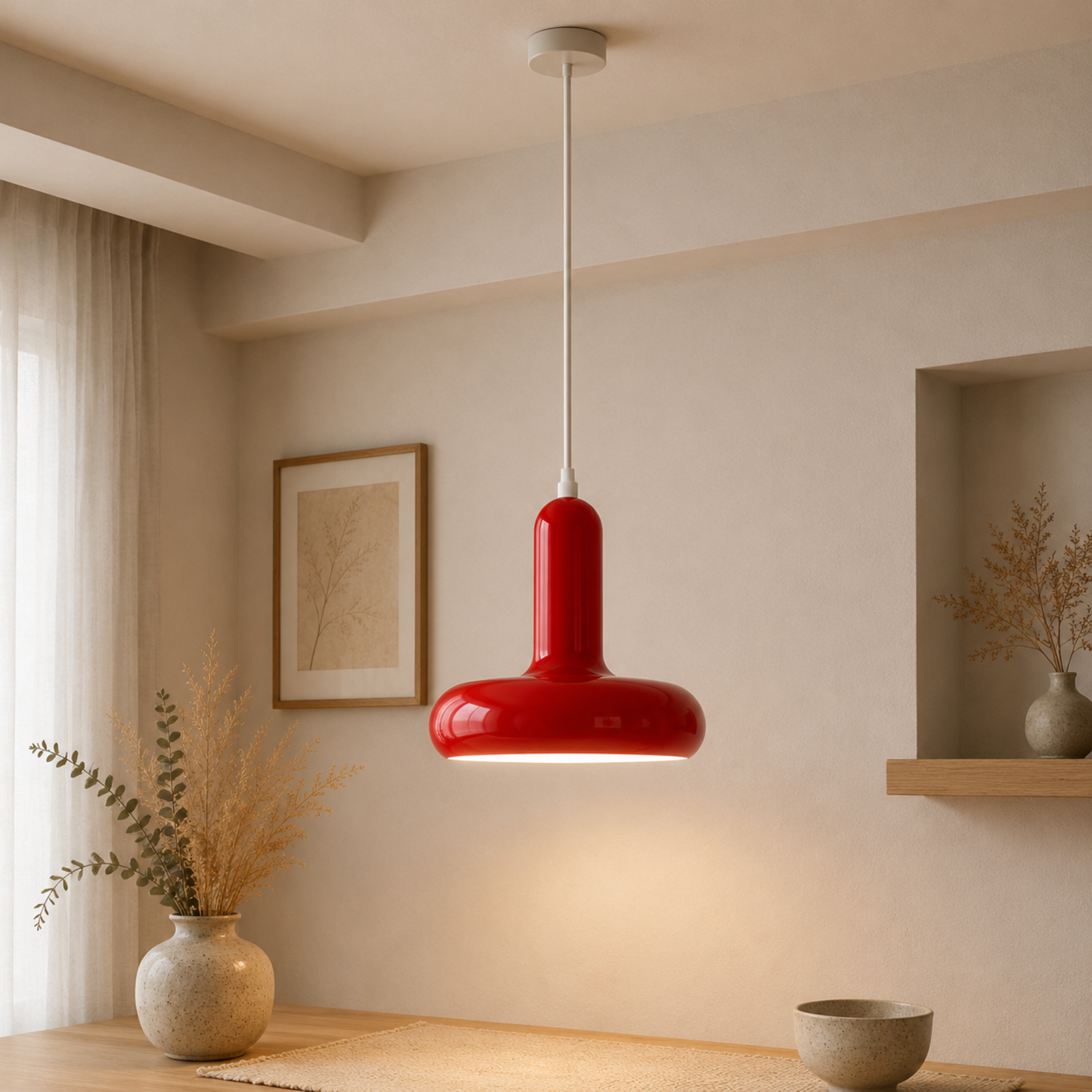 Lampada a sospensione moderna a fungo in stile nordico