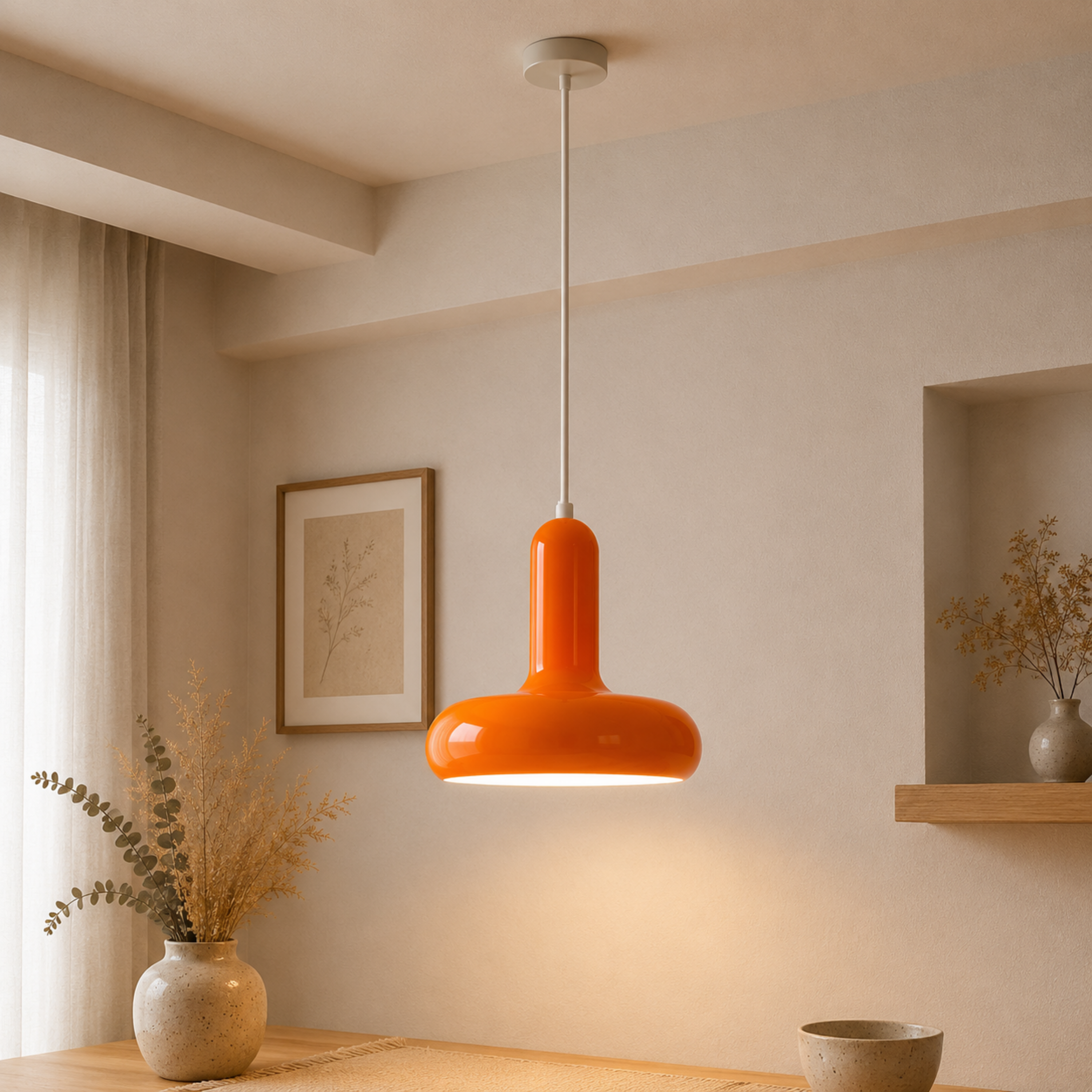 Lampada a sospensione moderna a fungo in stile nordico