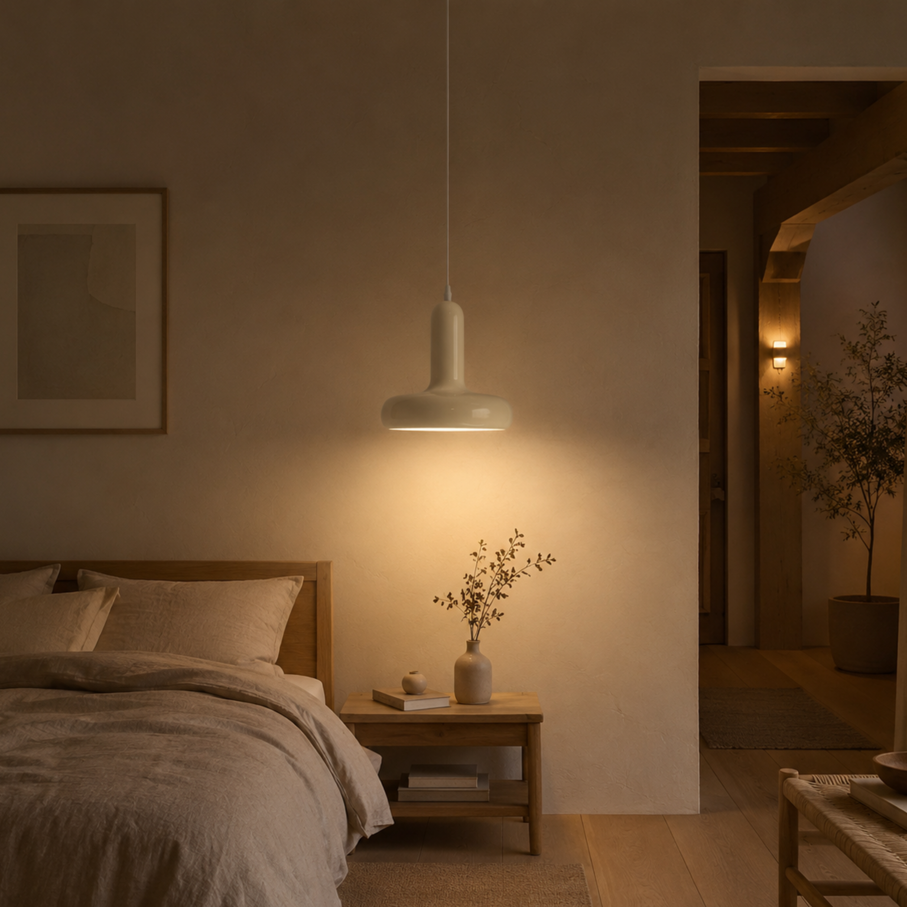 Lampada a sospensione moderna a fungo in stile nordico