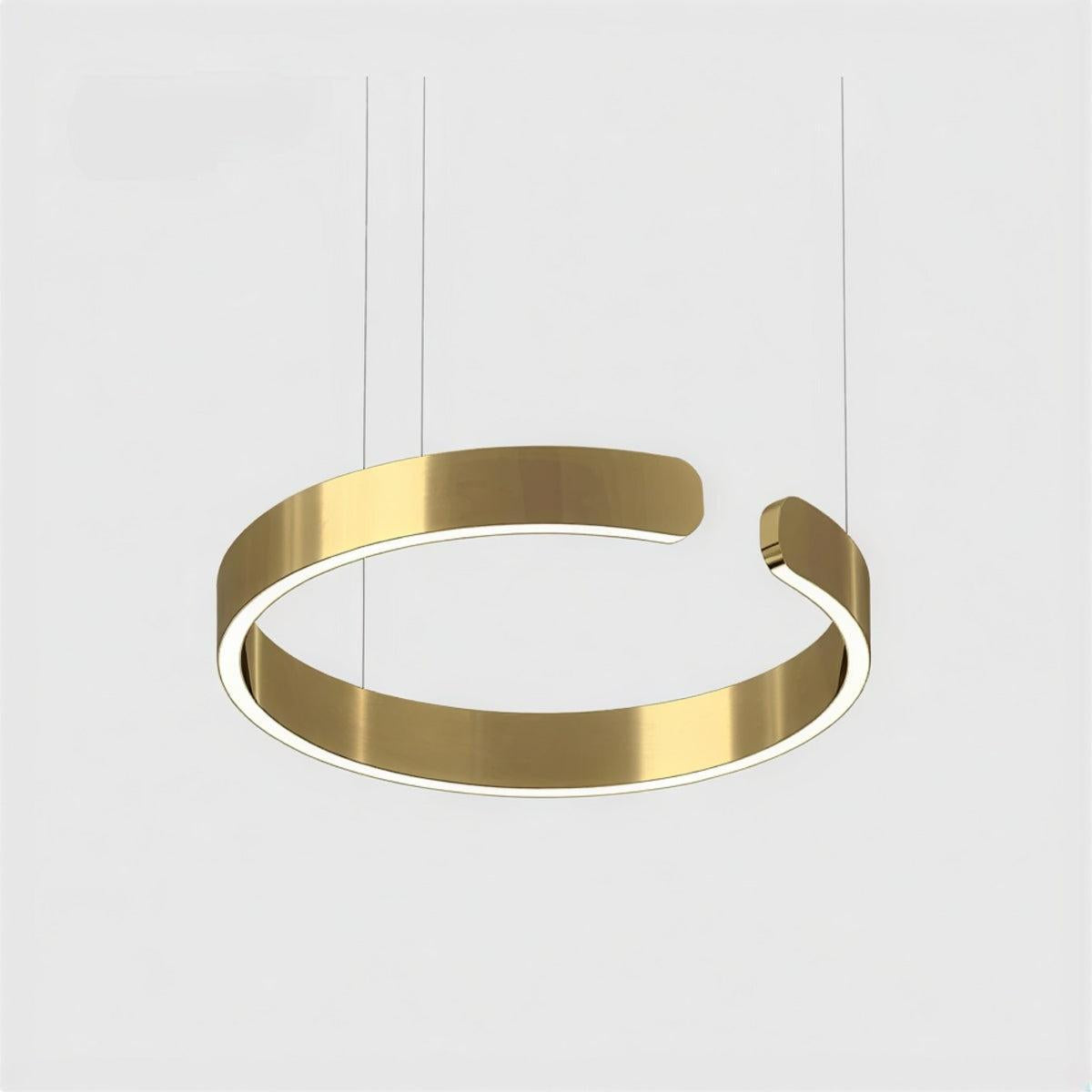Lampada a sospensione moderna rotonda ad anello da soffitto