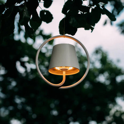 Lampada a sospensione ricaricabile ad anello con dimmer touch per esterni