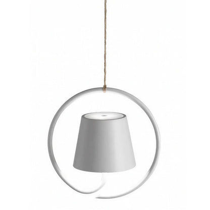 Lampada a sospensione ricaricabile ad anello con dimmer touch per esterni