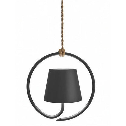 Lampada a sospensione ricaricabile ad anello con dimmer touch per esterni