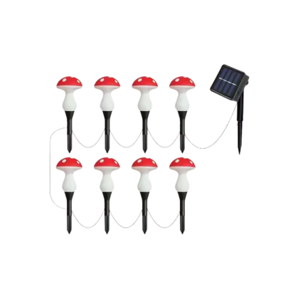 Lampada da giardino solare a fungo con 8 modalità di luce IP65