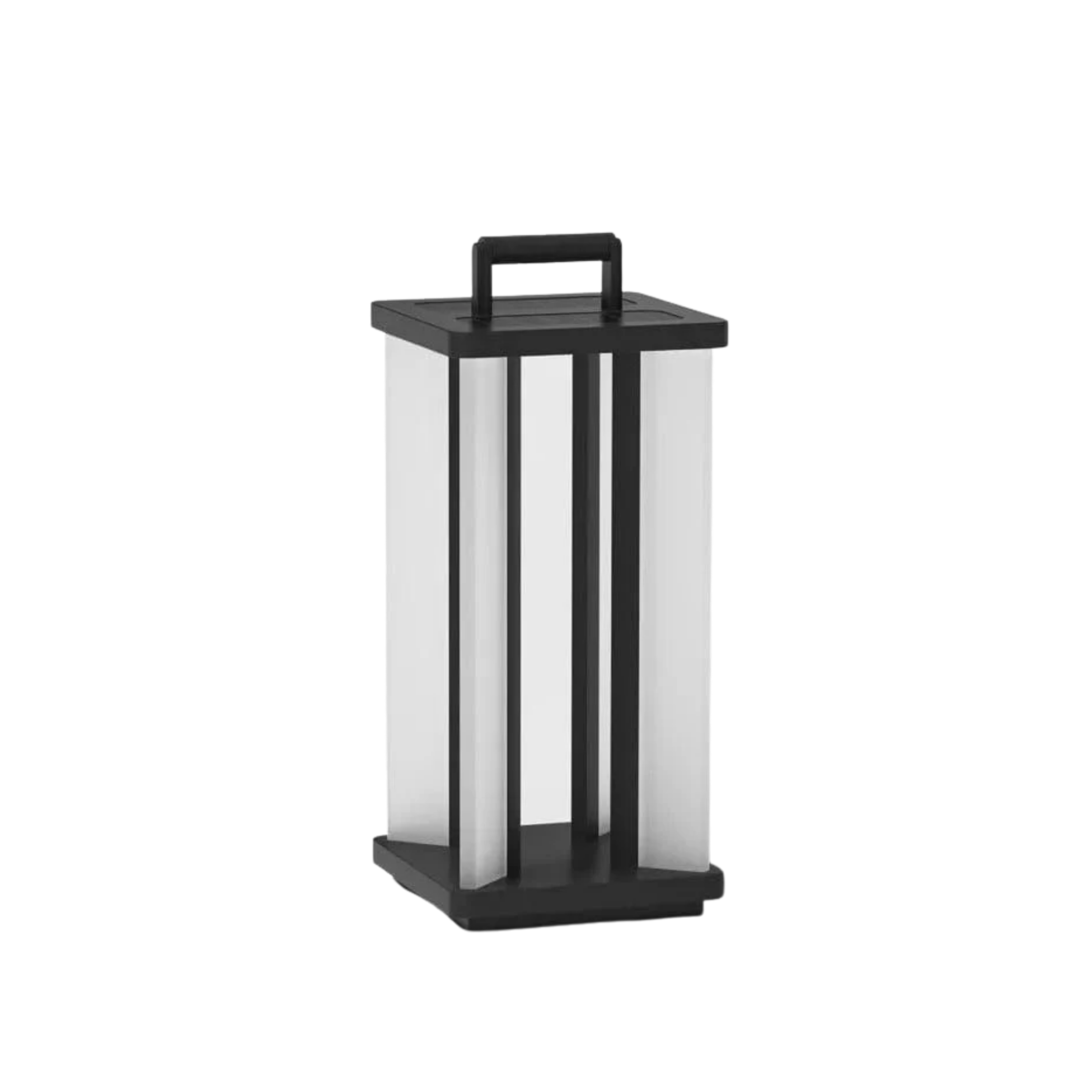 Lampada da giardino solare a lanterna nera, LED senza fili da esterno
