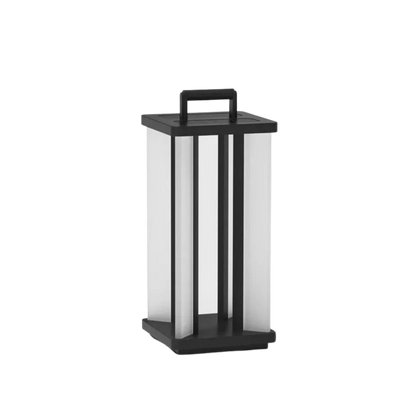 Lampada da giardino solare a lanterna nera, LED senza fili da esterno