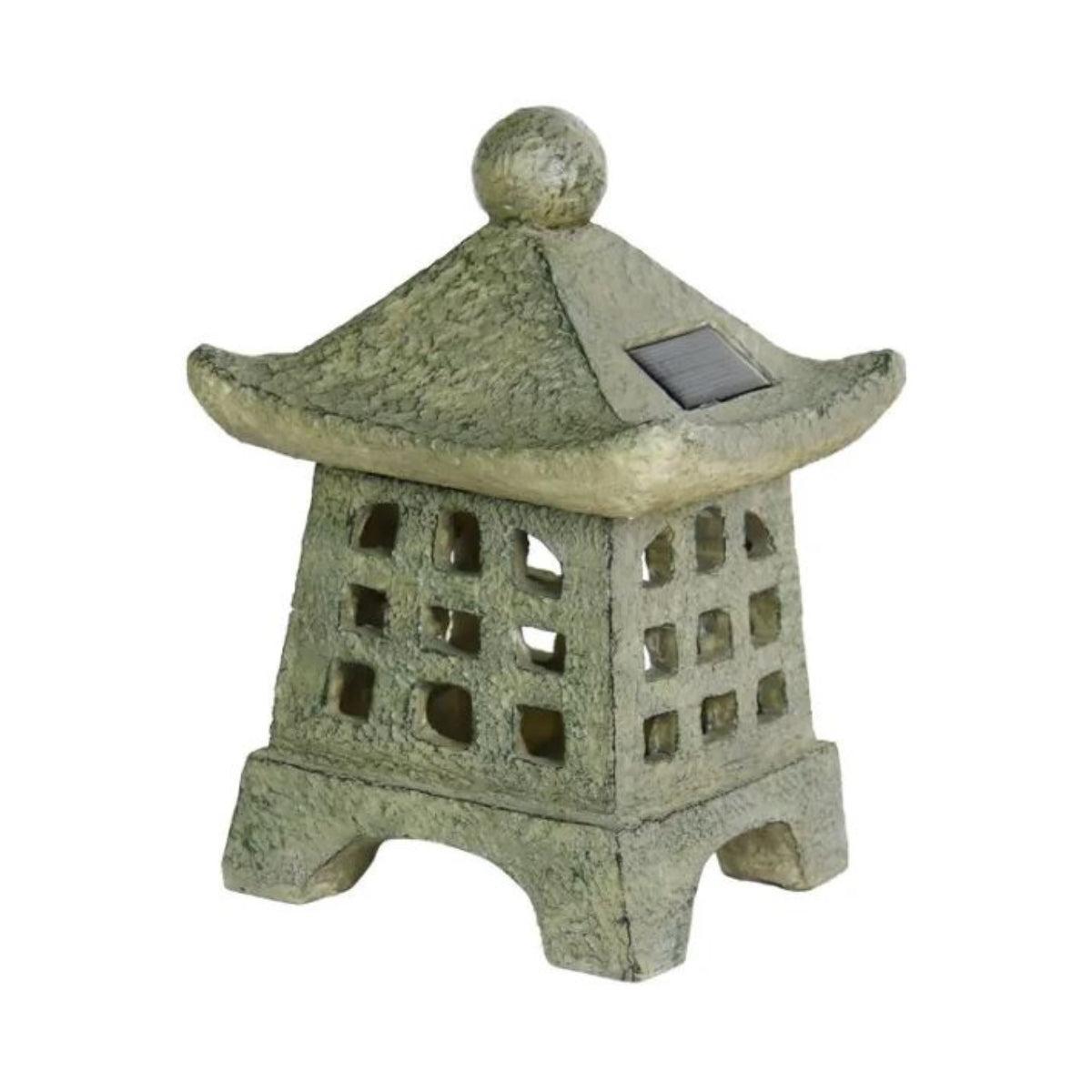 Lampada da giardino solare decorativa con design a pagoda