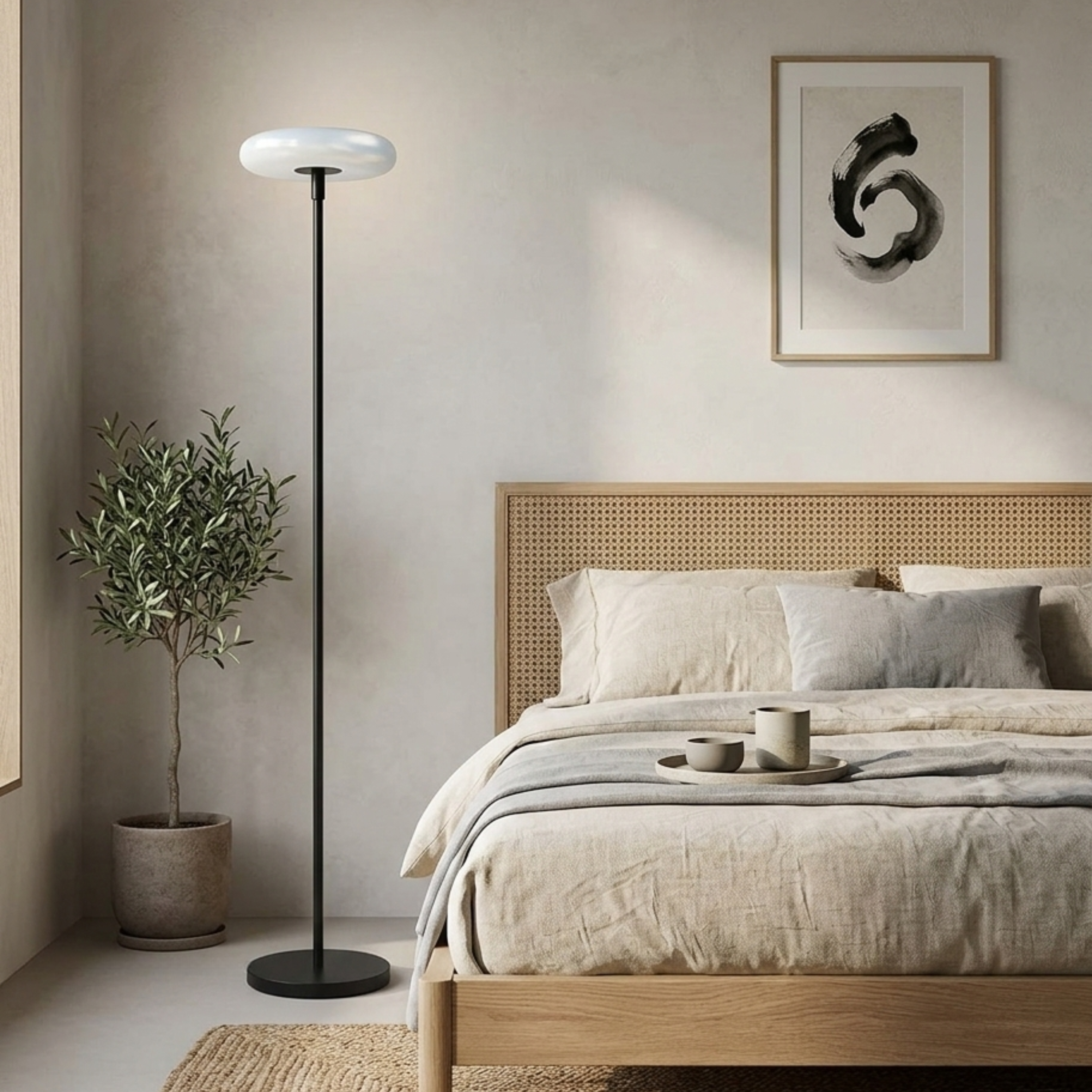Lampada da giardino solare nera a LED da terra per vialetti e terrazze