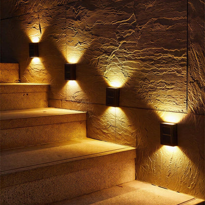 Lampada da giardino solare per recinzione, esterni e cortile
