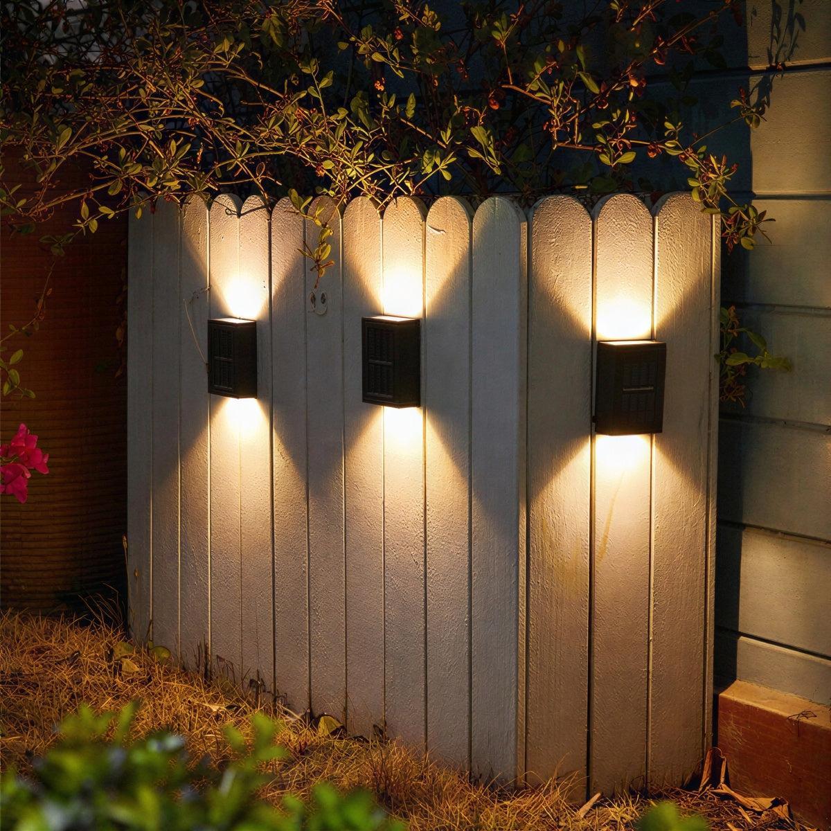 Lampada da giardino solare per recinzione, esterni e cortile