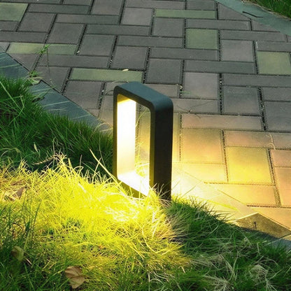 Lampada da giardino solare per vialetto con design rettangolare moderno