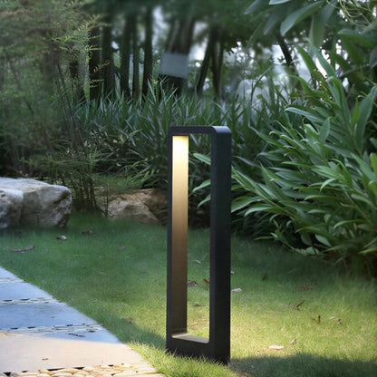 Lampada da giardino solare per vialetto con design rettangolare moderno