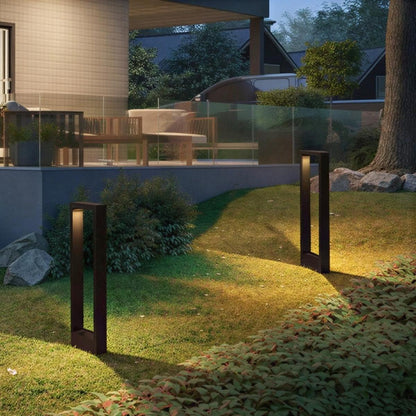 Lampada da giardino solare per vialetto con design rettangolare moderno