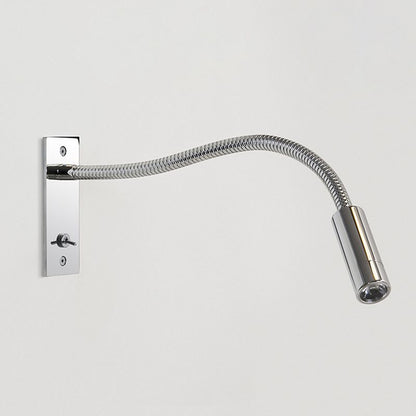 Lampada da parete da lettura LED regolabile in bronzo con braccio a collo di cigno