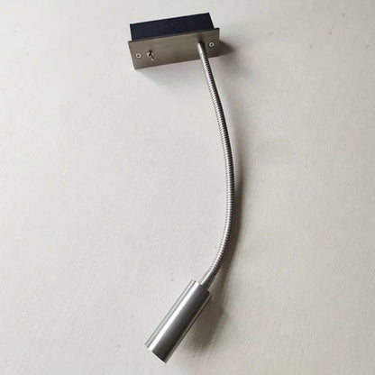 Lampada da parete da lettura LED regolabile in bronzo con braccio a collo di cigno