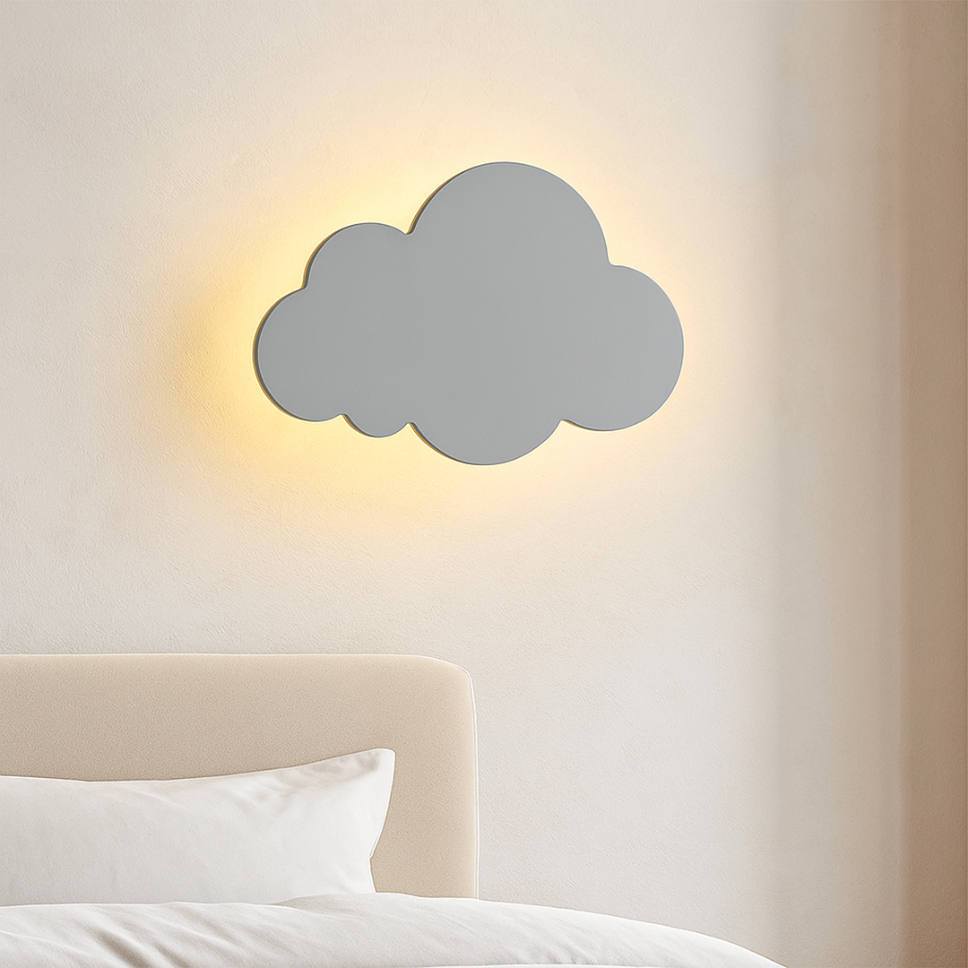 Lampada da parete LED a forma di nuvola con 3 colori di luce regolabili