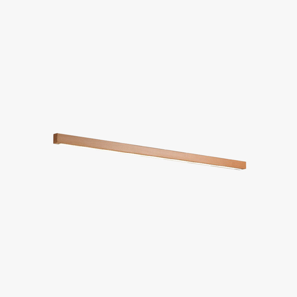Lampada da parete LED lineare in legno a barra per specchio da bagno minimalista