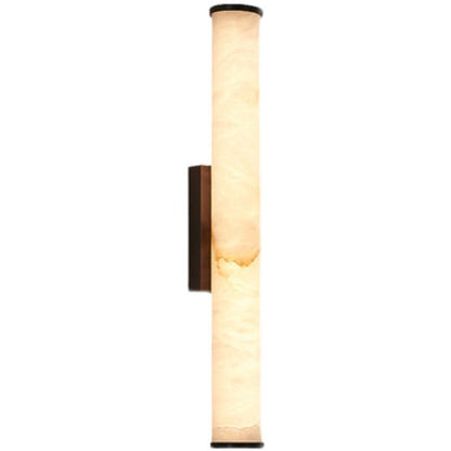 Lampada da parete LED lineare in resina effetto marmo, applique per specchio