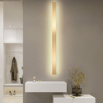 Lampada da parete LED lineare minimalista a barra lunga per interni, nero e oro