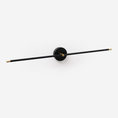 Lampada da parete LED lineare minimalista a doppia estremità, applique nero e oro