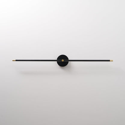Lampada da parete LED lineare minimalista a doppia estremità, applique nero e oro