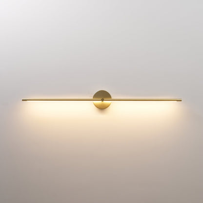 Lampada da parete LED lineare minimalista a doppia estremità, applique nero e oro