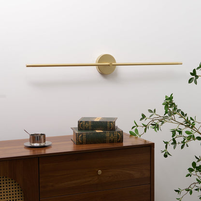 Lampada da parete LED lineare minimalista a doppia estremità, applique nero e oro