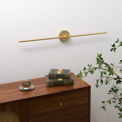 Lampada da parete LED lineare minimalista a doppia estremità, applique nero e oro
