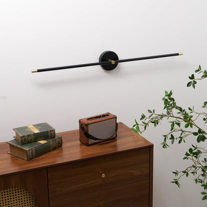 Lampada da parete LED lineare minimalista a doppia estremità, applique nero e oro