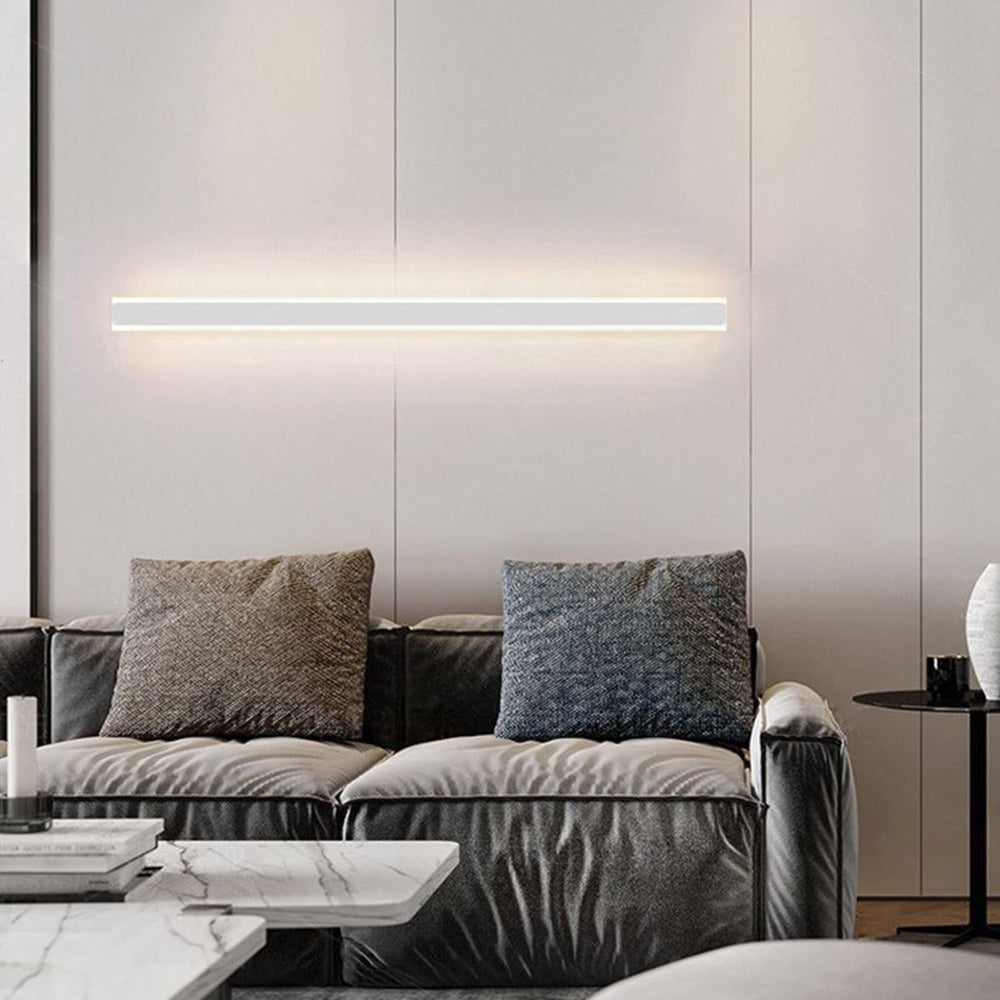 Lampada da parete LED lineare minimalista in metallo, applique oro, nero e bianco