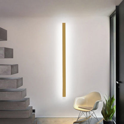 Lampada da parete LED lineare minimalista in metallo, applique oro, nero e bianco