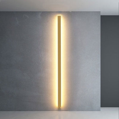 Lampada da parete LED lineare minimalista in metallo, applique oro, nero e bianco
