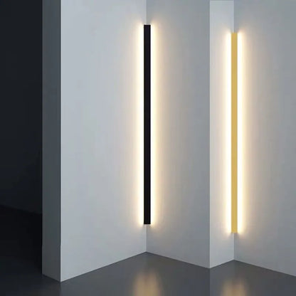 Lampada da parete LED lineare minimalista in metallo, applique oro, nero e bianco