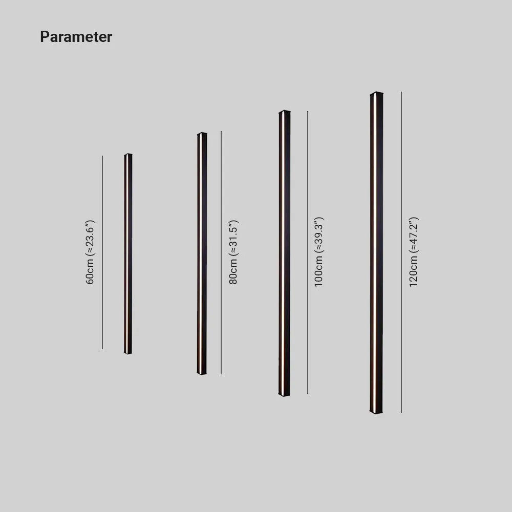 Lampada da parete LED lineare minimalista in metallo, applique oro, nero e bianco