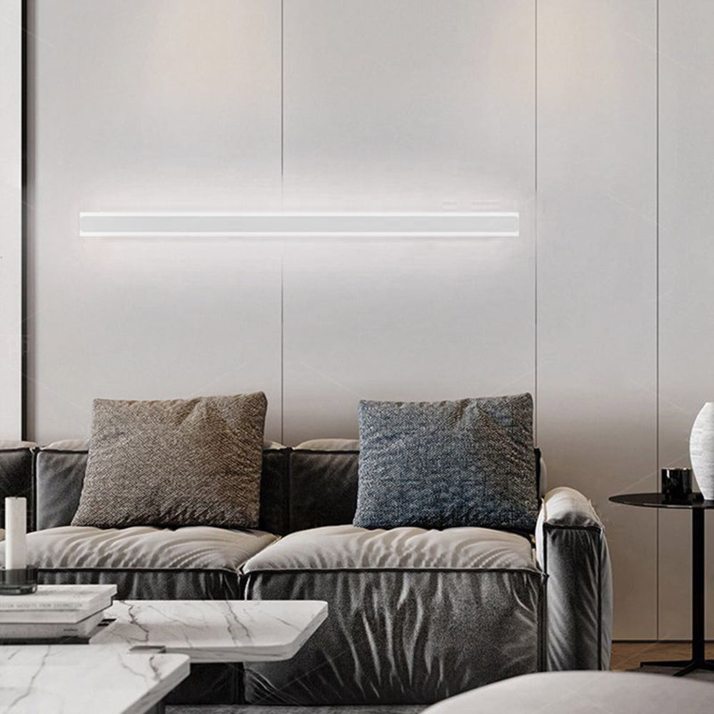 Lampada da parete LED lineare minimalista in metallo, applique oro, nero e bianco