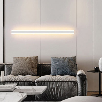 Lampada da parete LED lineare minimalista in metallo, applique oro, nero e bianco