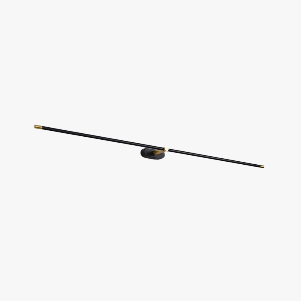 Lampada da parete LED lineare sottile minimalista in nero, oro e bianco