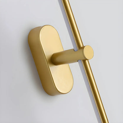 Lampada da parete LED lineare sottile minimalista in nero, oro e bianco
