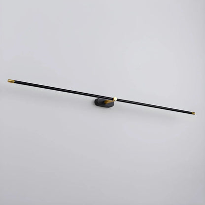 Lampada da parete LED lineare sottile minimalista in nero, oro e bianco